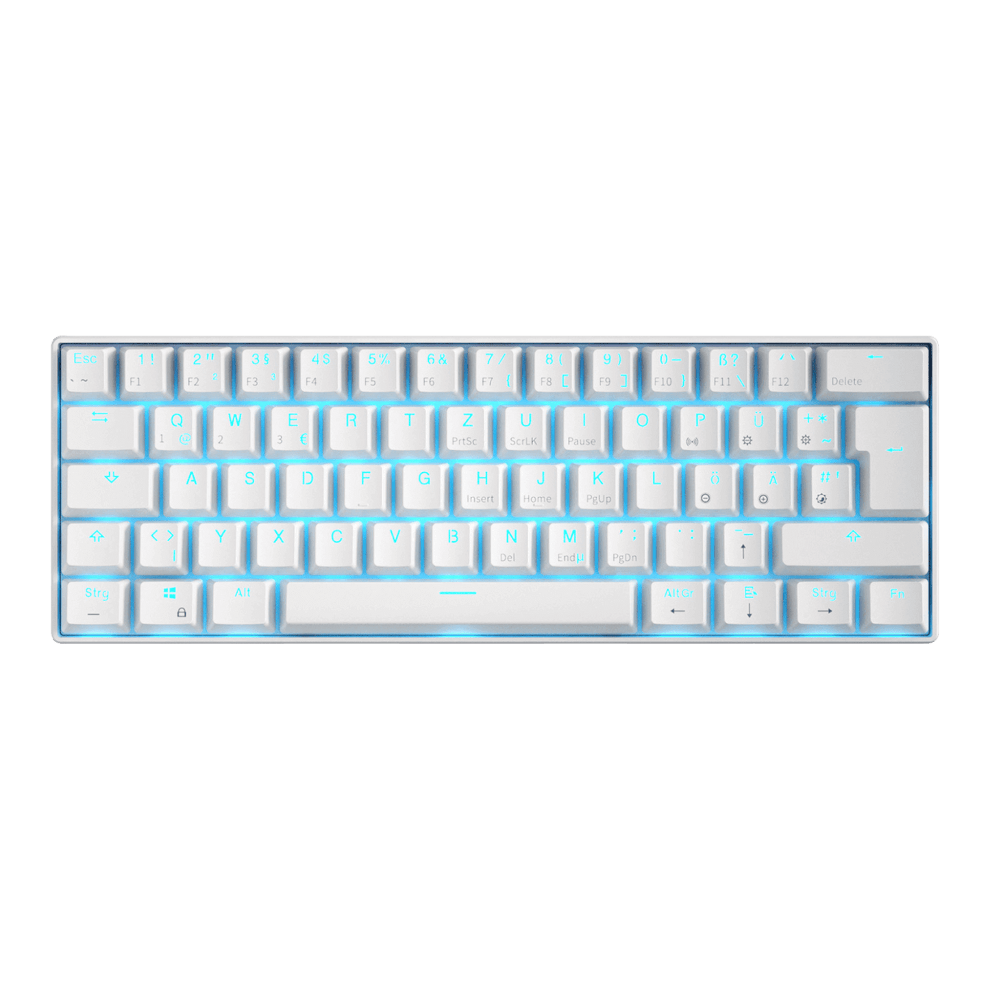 RK ROYAL KLUDGE RK61-DE QWERTZ Kabelgebundene / Bluetooth 60% Mechanische Tastatur