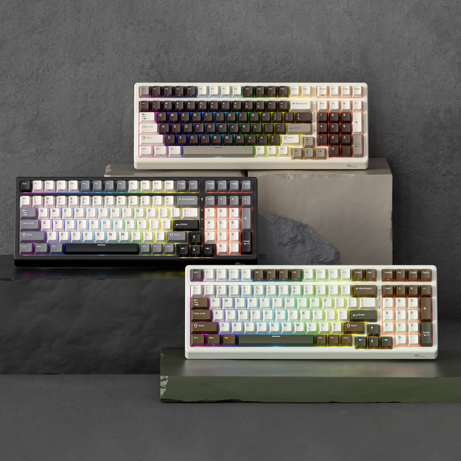 RK ROYAL KLUDGE F99 Wireless Mechanical Keyboard with Number Pad, Tri-Mode Hot Swappable 95%100 Keys Gaming Keyboard BT/2.4G/USB-C, Pro Software, 5000mAh Battery, Customed Switches