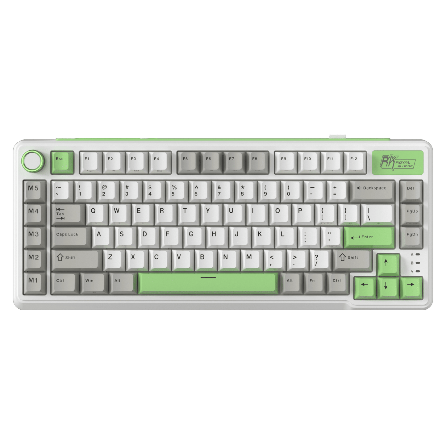 RK ROYAL KLUDGE L75 Gasket Mount Mechanical Keyboard w/Knob /Macro Keys & Touchable Nameplate, Tri-Mode 75% TKL Wireless Keyboard BT/2.4G/USB-C, Hot Swappable, Pro Software, Massive 8000mAh Battery