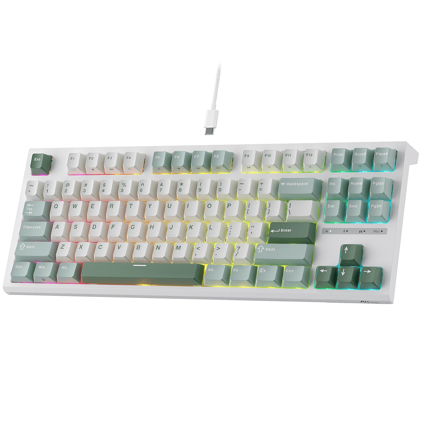 RK ROYAL KLUDGE C87 HE Rapid Trigger Gaming Keyboard, 87 Keys TKL Wired RGB Mechanical Keyboards, Hall Effect Magnetic Switch Keyboard w/Actuation Point Adjustable, 8K Hz Polling Rate, for FPS Gamer