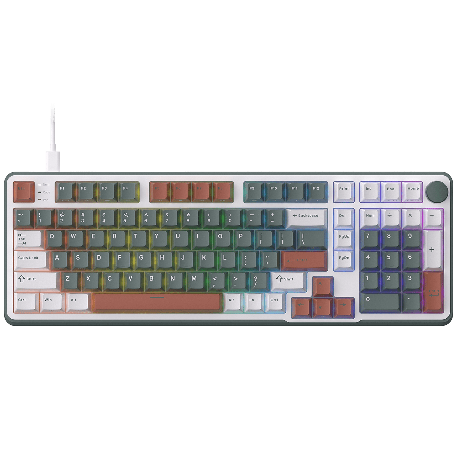 RK ROYAL KLUDGE C98 HE Mechanical Gaming Keyboard, Hall Effect Magnetic Switch, Hot Swappable 95%Wired RGB Keyboard, Rapid Trigger Adjustable Actuation, 8K Polling Rate, Pro Web Driver for Mac &Win
