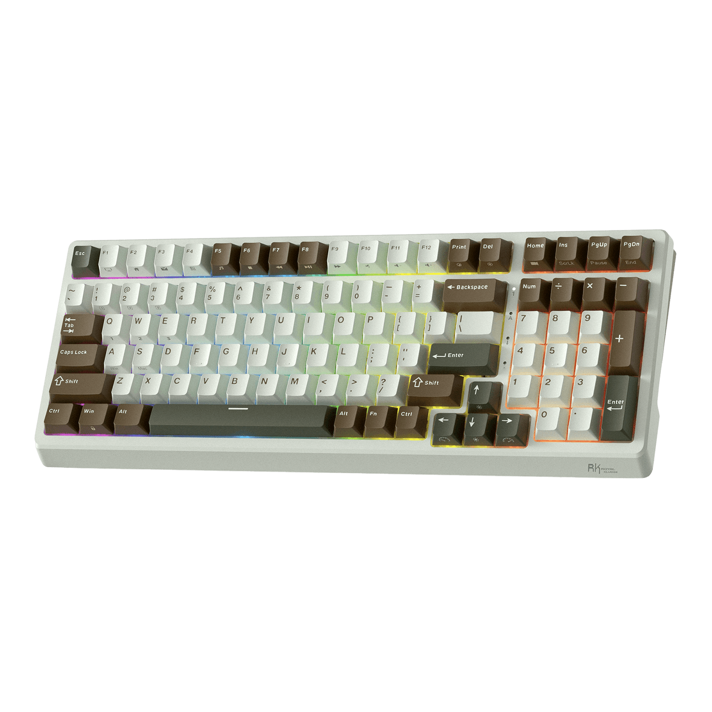 RK ROYAL KLUDGE F99 Wireless Mechanical Keyboard with Number Pad, Tri-Mode Hot Swappable 95%100 Keys Gaming Keyboard BT/2.4G/USB-C, Pro Software, 5000mAh Battery, Customed Switches