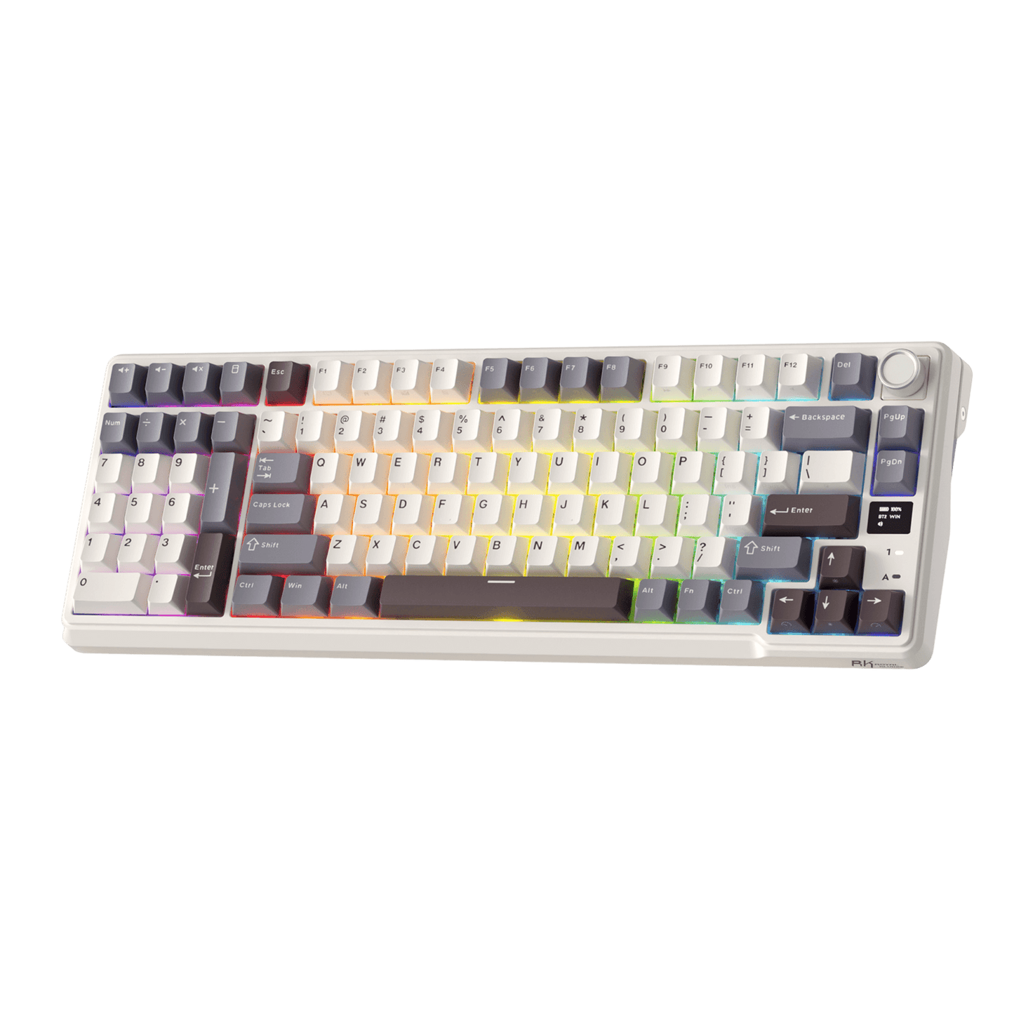 RK ROYAL KLUDGE L98 Wireless Mechanical Keyboard w/ Left-handed Southpaw Design Numpad & Hot Swappable Knob, Tri-Mode 95% Keyboard BT/2.4G/USB-C, Pro Software, Gasket Mount, Massive 8000mAh Battery