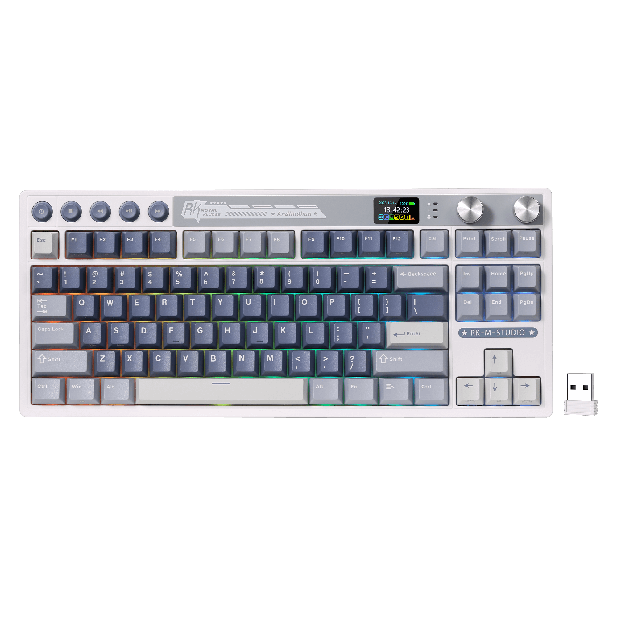 RK ROYAL KLUDGE M87 80% TKL Gasket Mount Wireless Gaming Keyboard RK ROYAL KLUDGE M87 80% TKL Gasket Mount Wireless Gaming Keyboard