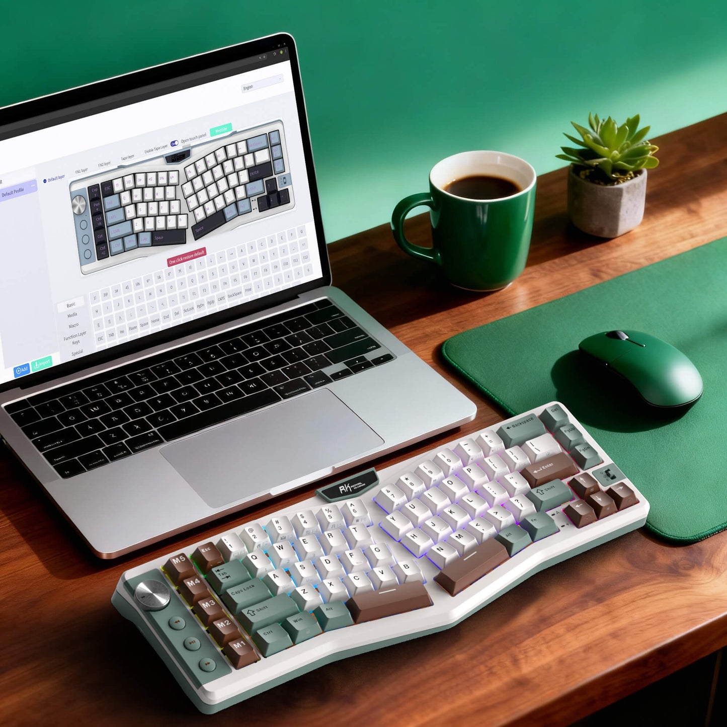 A72 68% Ergonomic Alice Layout Mechanical Keyboard