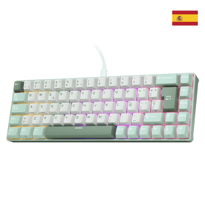 RK ROYAL KLUDGE C68 Spanish Layout Hall Effect Mechanical Gaming Keyboard,  65% HE Magnetic Switch Wired RGB Keyboard, Hot Swappable, Rapid Trigger Adjustable Actuation, 8K Polling Rate, Pro Web Driver for Mac &Win 