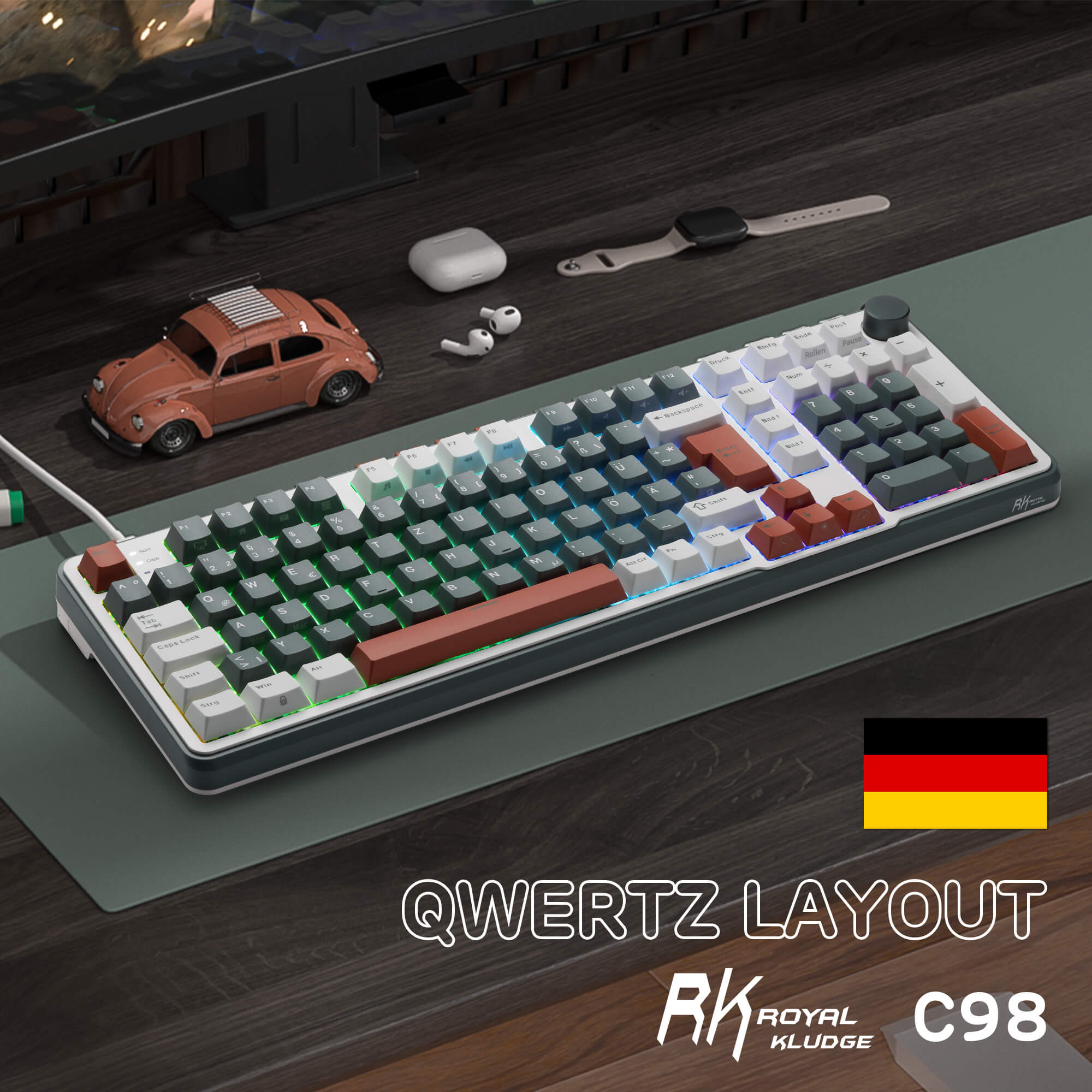 RK ROYAL KLUDGE C98 Hall Effect Magnetic Switch Keyboard | Rapid