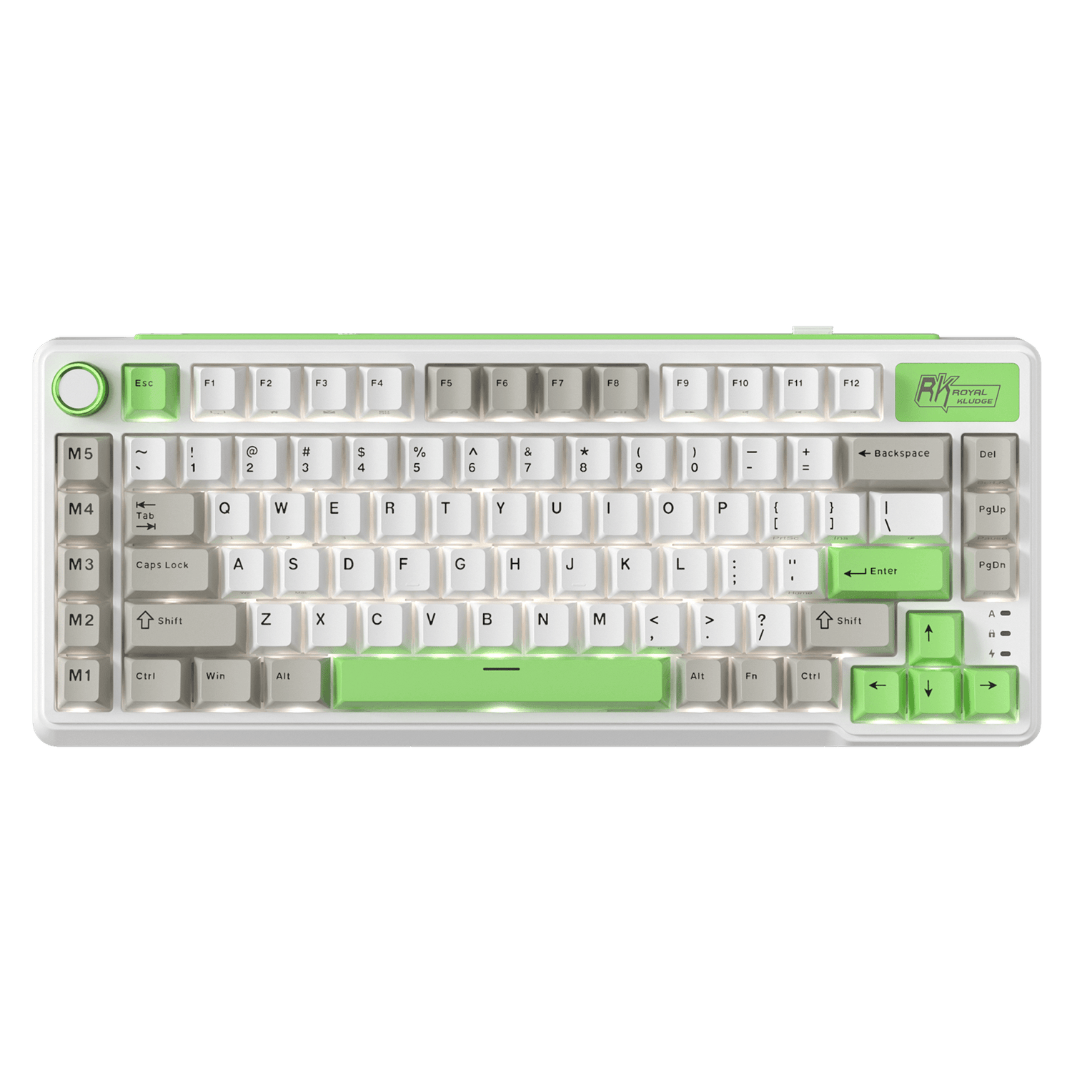 RK L75 75% 85 Keys Wireless Mechanical Keyboard with RGB, Gasket Structure, Custom Cream & Beige Switches, Tri-Mode Connectivity, and Mac Compatibility