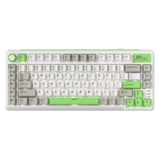 RK L75 75% 85 Keys Wireless Mechanical Keyboard with RGB, Gasket Structure, Custom Cream & Beige Switches, Tri-Mode Connectivity, and Mac Compatibility