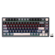 Load image into Gallery viewer, RK ROYAL KLUDGE M75 Wireless Mechanical Keyboard 2.4Ghz/BT5.1/USB-C Gaming Keyboard 75% Layout 81 Keys Gasket Mount with OLED Display &amp; Knob RGB Backlight Hot-Swappable Viridian Switch
