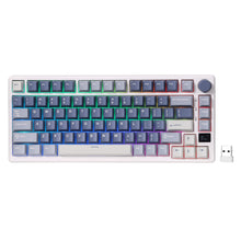 Load image into Gallery viewer, RK ROYAL KLUDGE M75 Wireless Mechanical Keyboard 2.4Ghz/BT5.1/USB-C Gaming Keyboard 75% Layout 81 Keys Gasket Mount with OLED Display &amp; Knob RGB Backlight Hot-Swappable Viridian Switch
