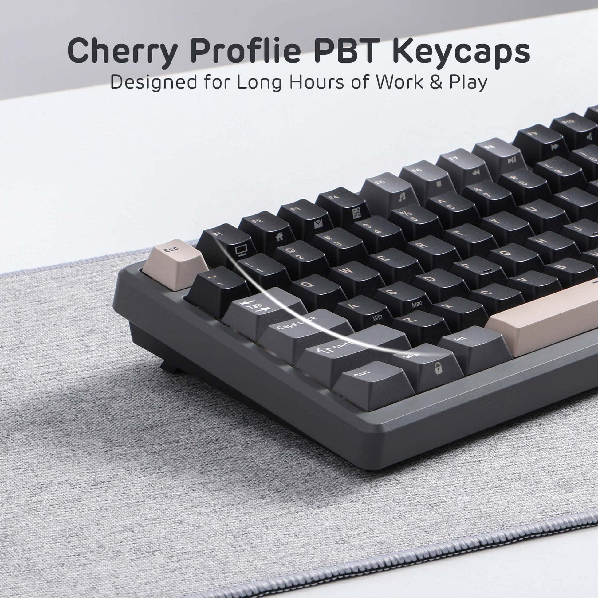 RK ROYAL KLUDGE M75 Wireless Mechanical Keyboard 2.4Ghz/BT5.1/USB-C Gaming Keyboard 75% Layout 81 Keys Gasket Mount with OLED Display & Knob RGB Backlight Hot-Swappable Viridian Switch
