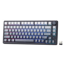 Load image into Gallery viewer, RK ROYAL KLUDGE M75 75% Wireless Mechanical Keyboard, 81 Keys Gasket-Mount, OLED Smart Display, Rotary Knob, Hot-Swappable Pre-Lubed Cloud Switches, Gradient PBT Keycaps, RGB Backlighting, Triple Mode Connectivity for Gaming &amp; Office Use
