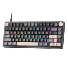 Load image into Gallery viewer, RK ROYAL KLUDGE R75 Mechanical Keyboard Wired with Volume Knob, 75% Custom Gaming Keyboard Gasket Mount RGB Backlit with Software, MDA Profile, PBT Keycaps, Hot Swappable Linear Switch Creamy Sound, black
