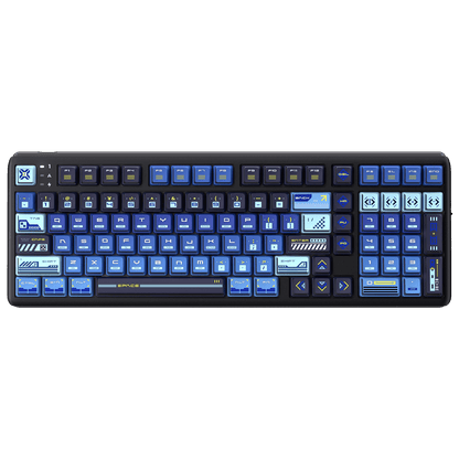 RK R99 wireless mechanical gaming keyboard with 96% layout and RGB light bar