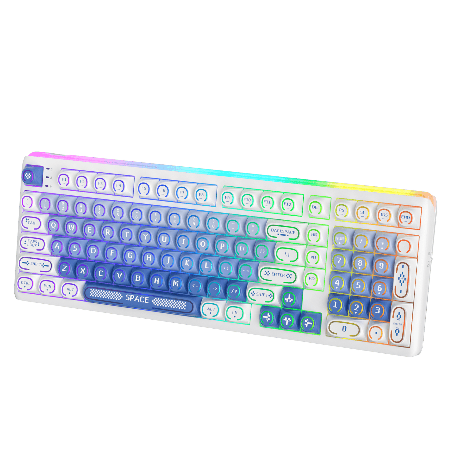 RK Royal Kludge R99 wireless mechanical keyboard with 99-key layout, RGB backlight, and compact design for gaming, work, and everyday use