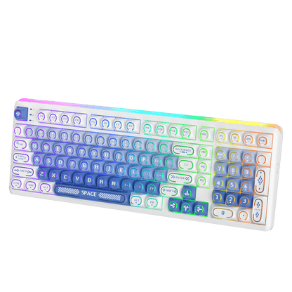 RK Royal Kludge R99 wireless mechanical keyboard with 99-key layout, RGB backlight, and compact design for gaming, work, and everyday use