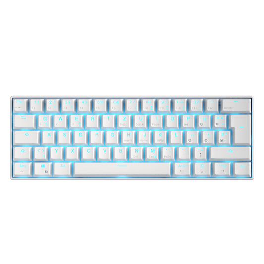 RK ROYAL KLUDGE RK61-DE QWERTZ Kabelgebundene / Bluetooth 60% Mechanische Tastatur