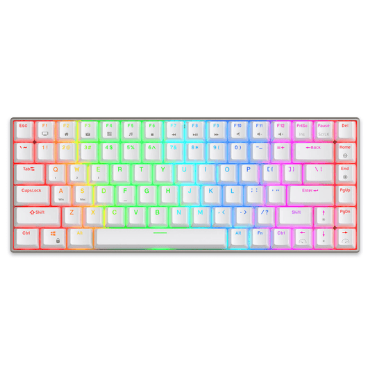 RK ROYAL KLUDGE RK84 Pro RGB 75% Triple Mode BT5.0/2.4G/USB-C Hot Swappable Mechanical Keyboard, 84 Keys Wireless Gaming Keyboard with Aluminum Frame, Clicky Blue Switch