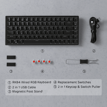 RK ROYAL KLUDGE RK84 Wired RGB 75% Hot Swappable Mechanical Keyboard ...