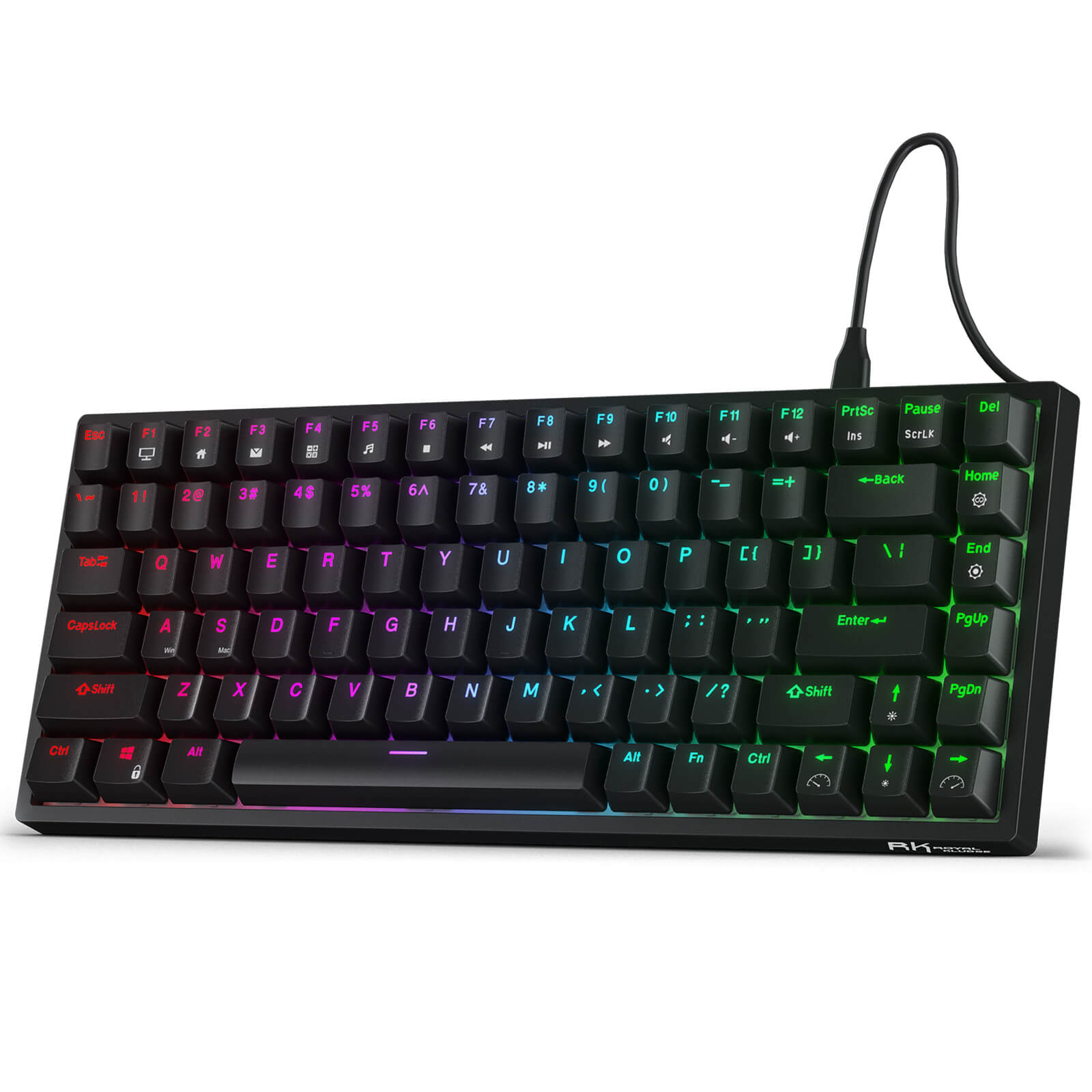 Load Keyboard RK ROYAL KLUDGE RK84 Wired RGB 75% Hot Swappable Mechanical Keyboard ...