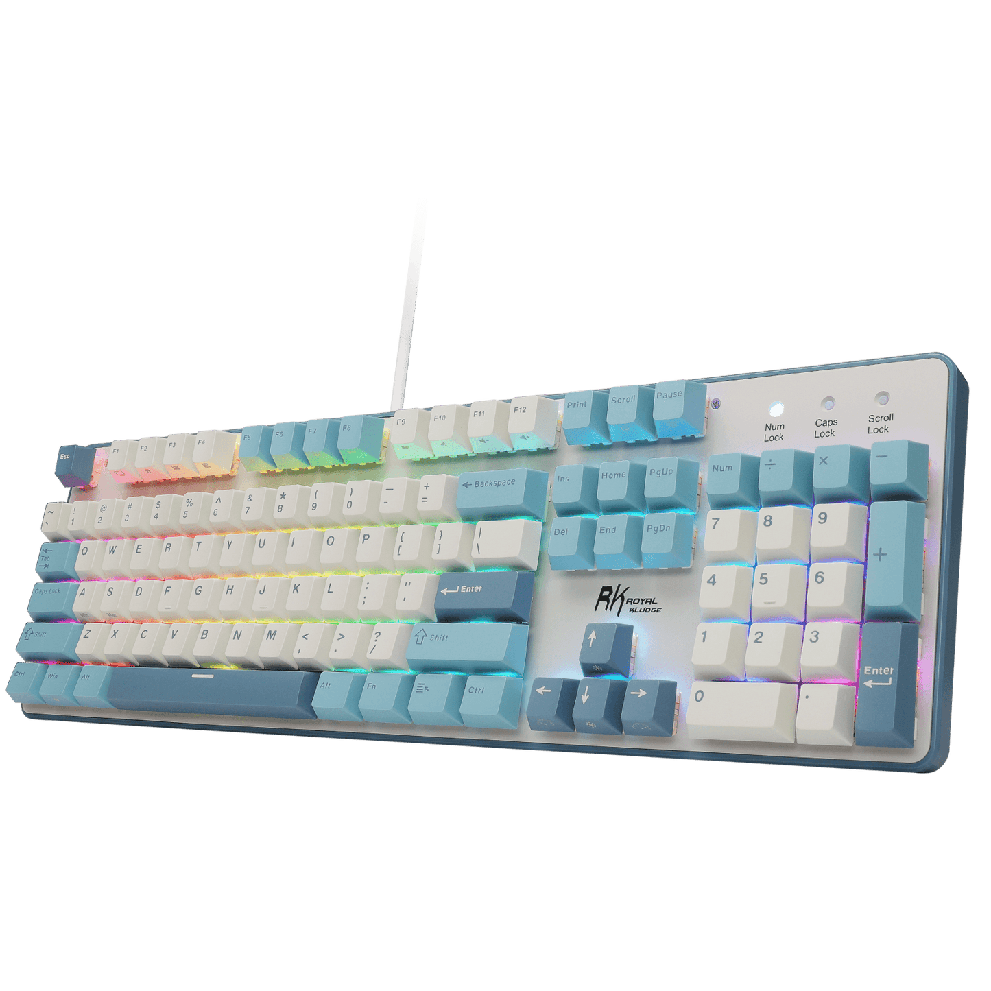 RK ROYAL KLUDGE RK920 Wired Mechanical Keyboard, Full Size 104-Key RGB Gaming Keyboard with Number Pad, Hot Swappable Silent Linear Switches, PBT Keycaps, Anti-Ghosting PC Gaming Keyboard for Win/Mac
