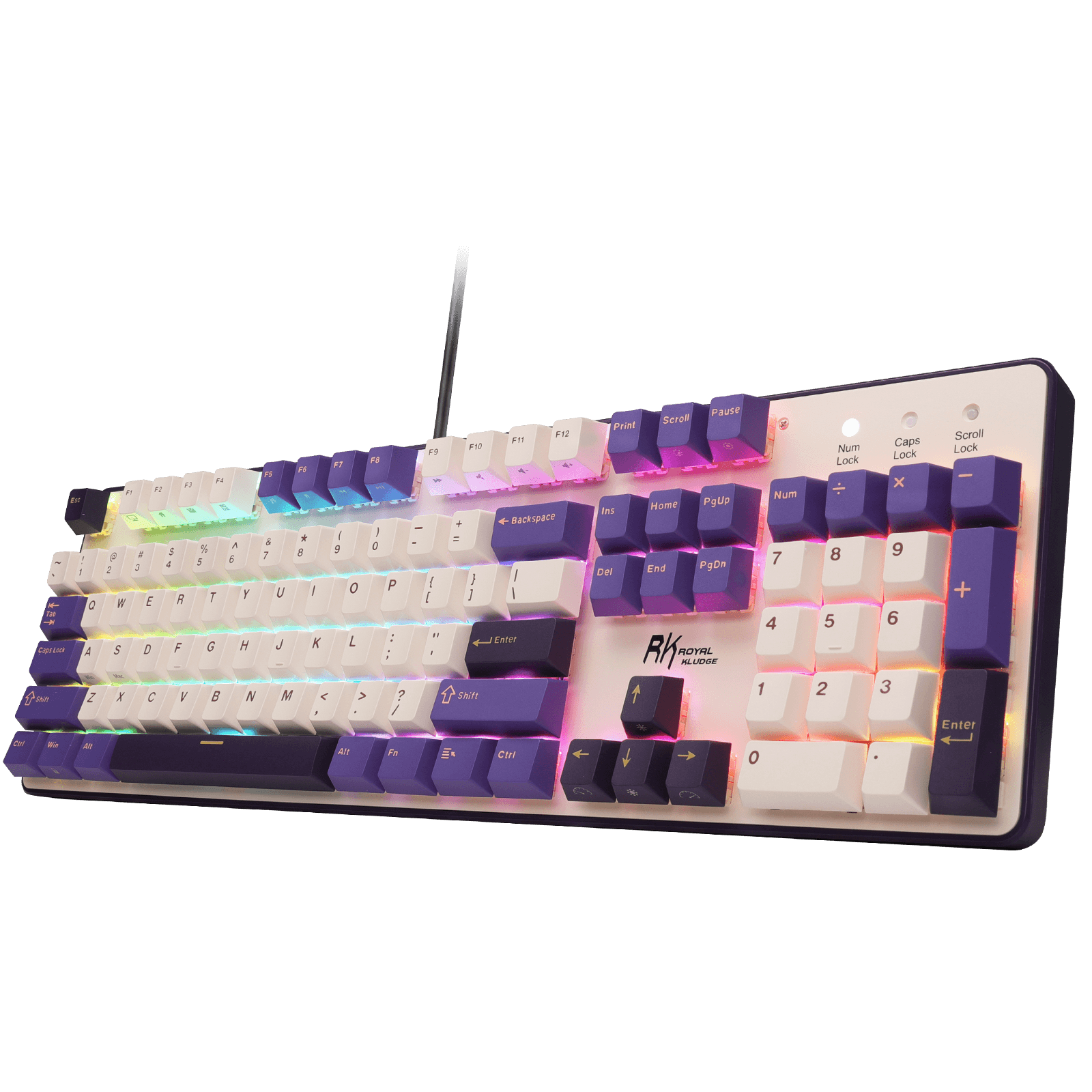 RK ROYAL KLUDGE RK920 Wired Mechanical Keyboard, Full Size 104-Key RGB Gaming Keyboard with Number Pad, Hot Swappable Silent Linear Switches, PBT Keycaps, Anti-Ghosting PC Gaming Keyboard for Win/Mac