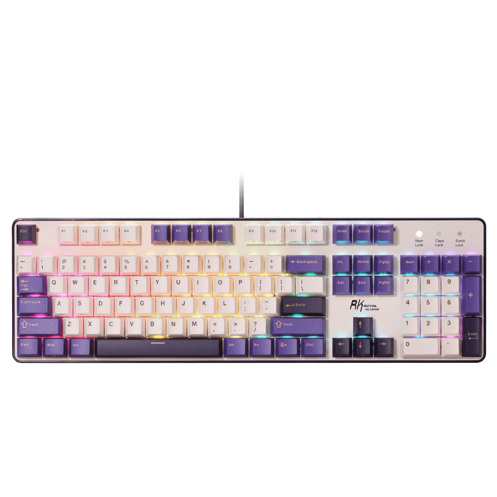 RK ROYAL KLUDGE RK920 Wired Mechanical Keyboard, Full Size 104-Key RGB Gaming Keyboard with Number Pad, Hot Swappable Silent Linear Switches, PBT Keycaps, Anti-Ghosting PC Gaming Keyboard for Win/Mac