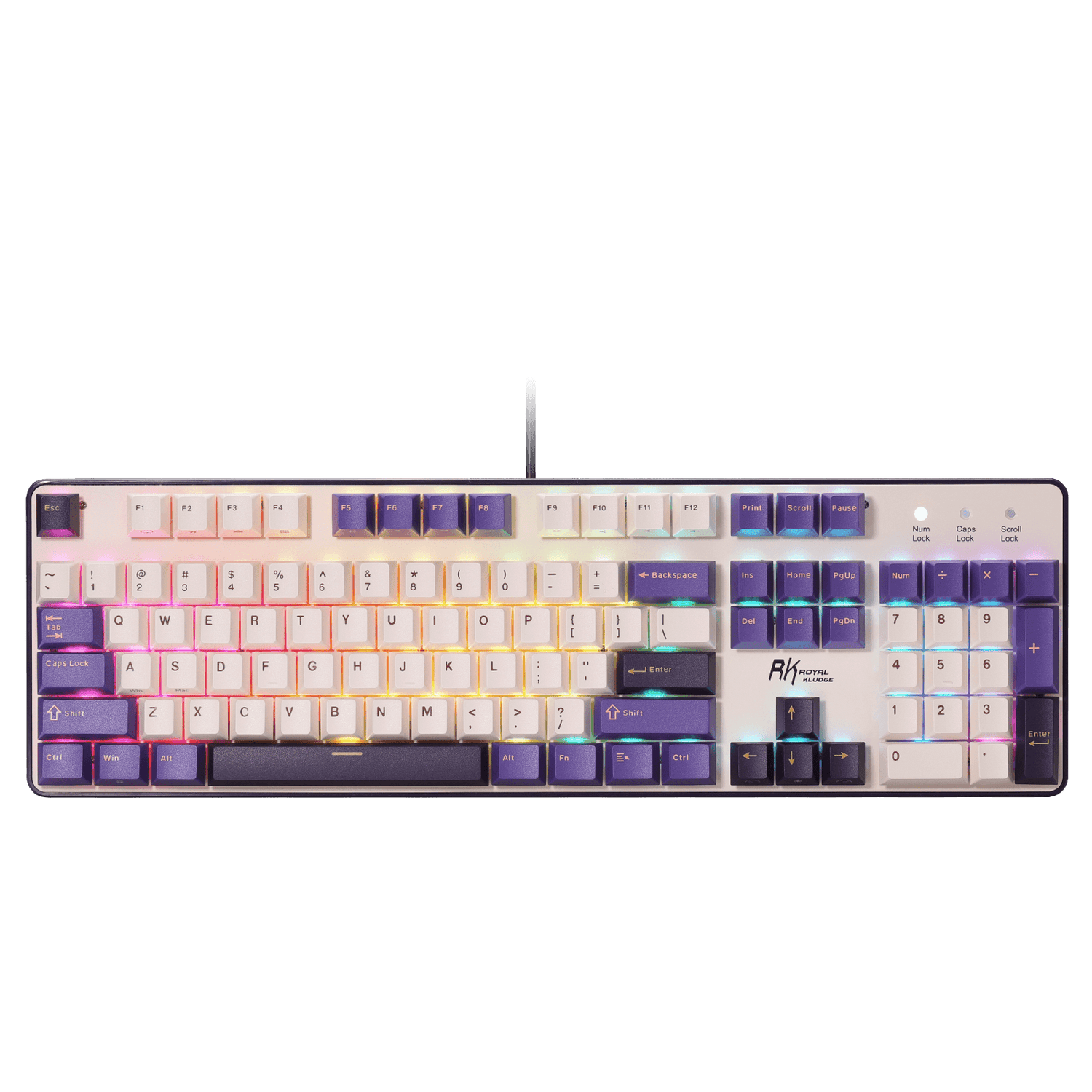 RK ROYAL KLUDGE RK920 Wired Mechanical Keyboard, Full Size 104-Key RGB Gaming Keyboard with Number Pad, Hot Swappable Silent Linear Switches, PBT Keycaps, Anti-Ghosting PC Gaming Keyboard for Win/Mac