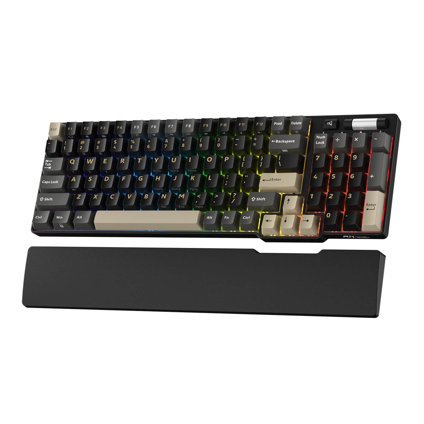 RK ROYAL KLUDGE RK96 RGB Limited Ed, 90% 96 Keys Wireless Triple Mode BT5.0/2.4G/USB-C Hot Swappable Mechanical Keyboard w/Wrist Rest, Software Support & Massive Battery in Eclipse Black