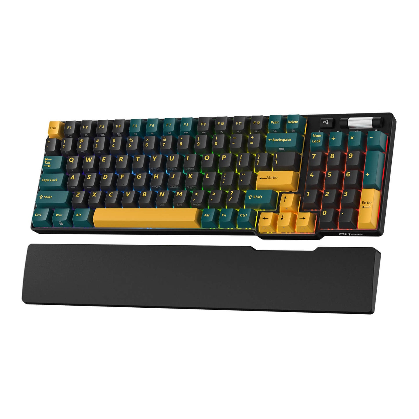 RK ROYAL KLUDGE RK96 RGB Limited Ed, 90% 96 Keys Wireless Triple Mode BT5.0/2.4G/USB-C Hot Swappable Mechanical Keyboard w/Wrist Rest, Software Support & Massive Battery in Marrs Green