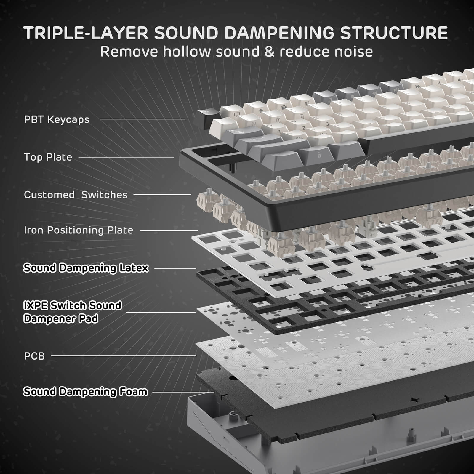 RK Royal Kludge 100-Key Wired AI Mechanical Gaming Keyboard with Real-Time Voice Input & Translation, Hot-Swappable Linear Switches, PBT Keycaps, RGB Backlit, Dual USB Ports & AI Software Support