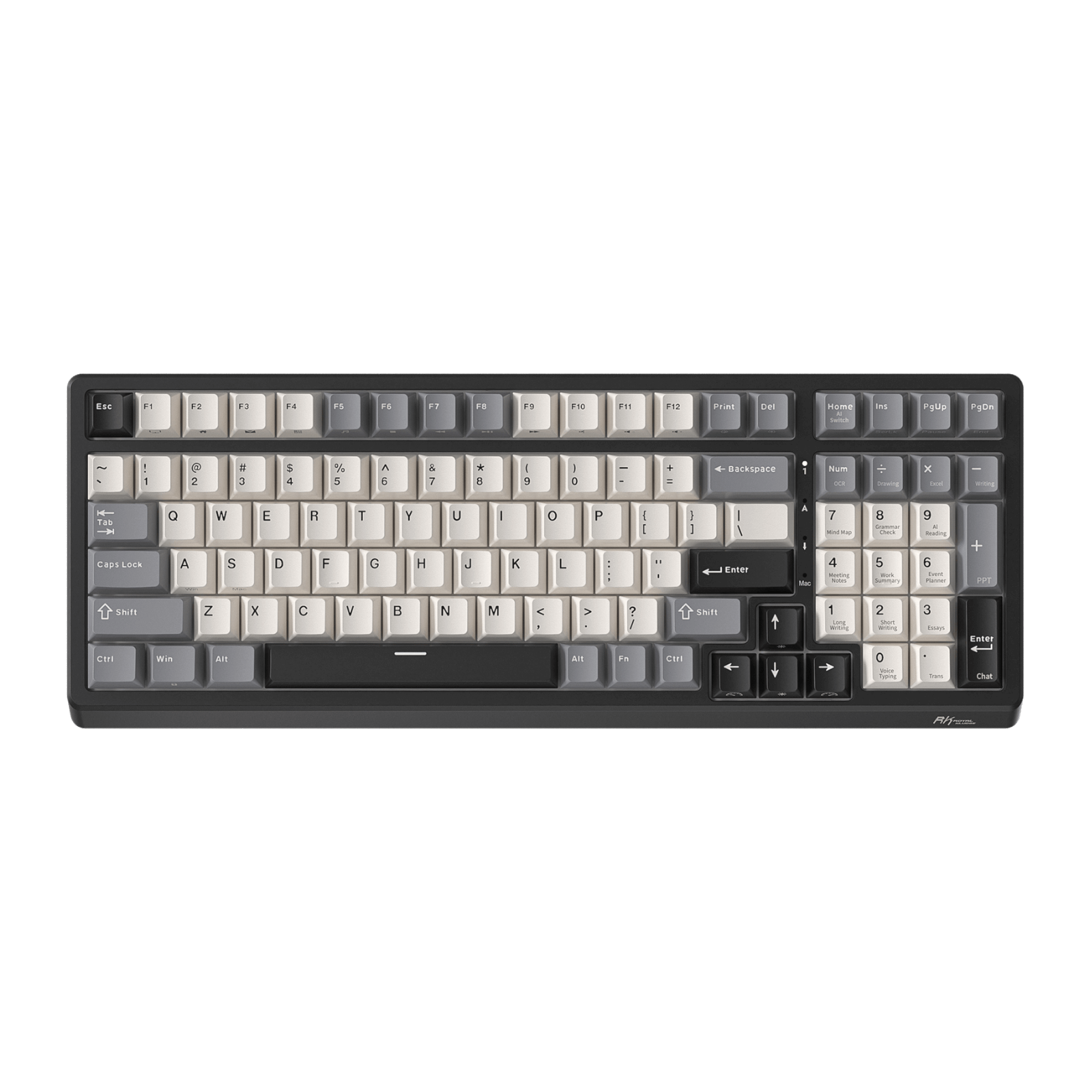 RK Royal Kludge 100-Key Wired AI Mechanical Gaming Keyboard with Real-Time Voice Input & Translation, Hot-Swappable Linear Switches, PBT Keycaps, RGB Backlit, Dual USB Ports & AI Software Support