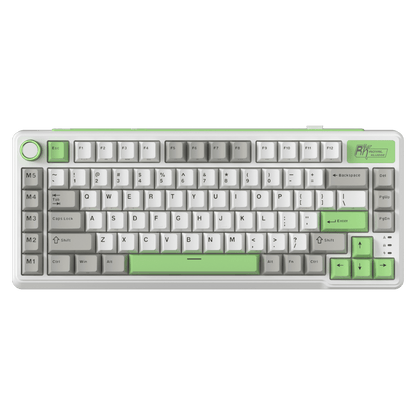 RK ROYAL KLUDGE L75 Gasket Mount Mechanical Keyboard w/Knob /Macro Keys & Touchable Nameplate, Tri-Mode  75% TKL Wireless Keyboard BT/2.4G/USB-C, Hot Swappable, Pro Software, Massive 8000mAh Battery
