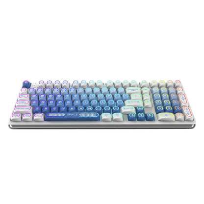 RK R99 full size gaming keyboard with numpad and curved RGB light bar