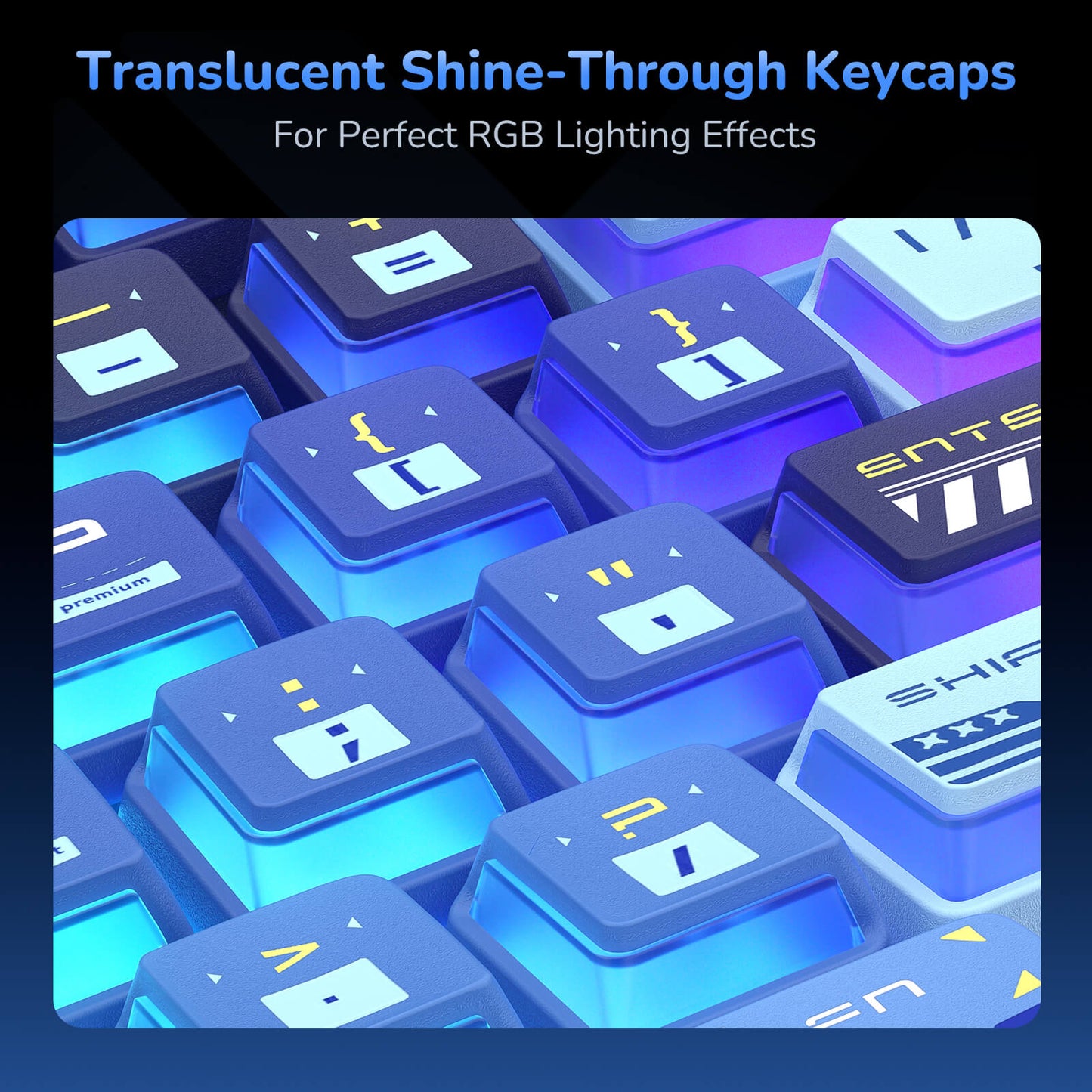 RK R99 Translucent Shine-Through Keycaps For Perfect RGB Lighting Effects