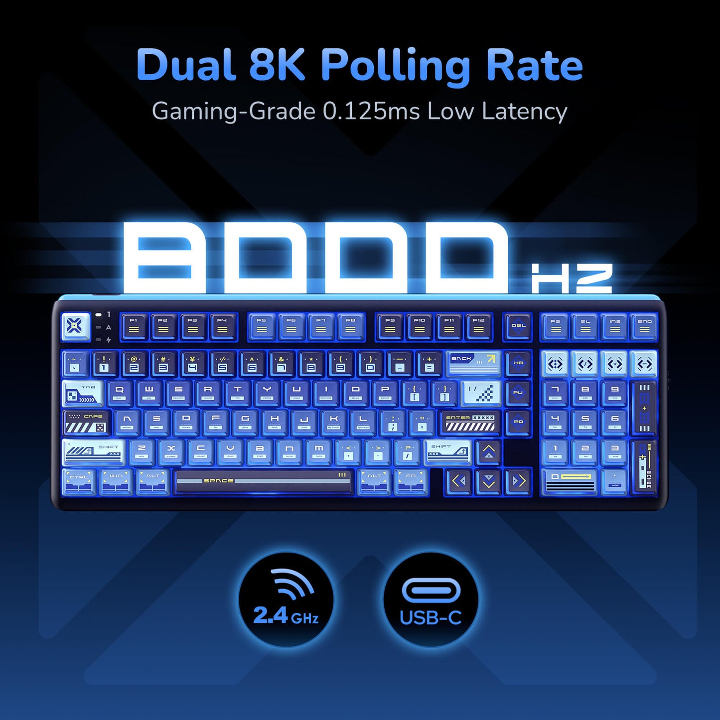 RK 8000Hz gaming keyboard for competitive FPS gaming