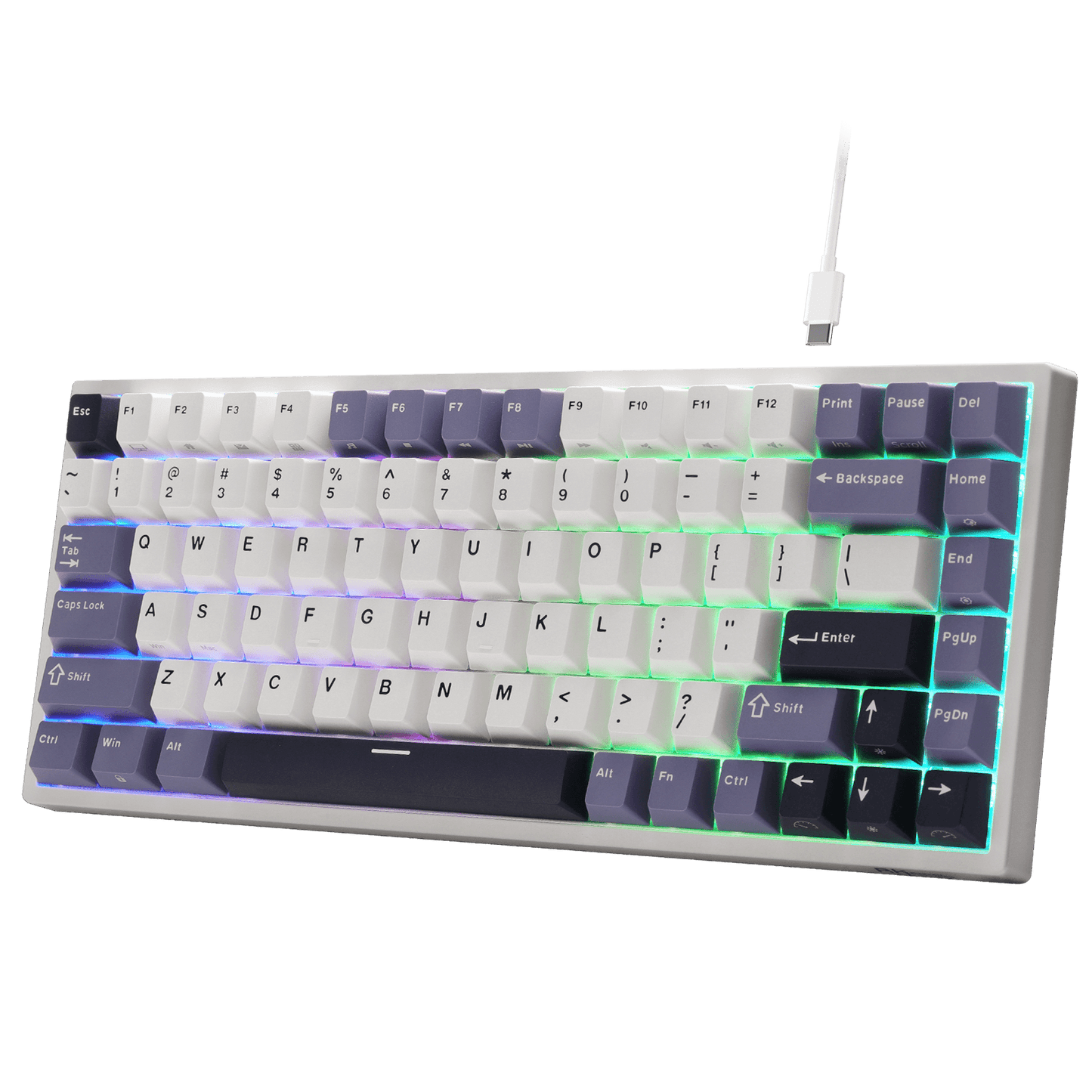 RK ROYAL KLUDGE C84 HE Rapid Trigger Gaming Keyboard, 84 Keys TKL Wired RGB Mechanical Keyboards, Hall Effect Magnetic Switch Keyboard w/Actuation Point Adjustable, 8K Hz Polling Rate, for FPS Gamer, Hot Swappable Magnetic Switch with Rapid Trigger Adjustable Actuation, 8K Polling Rate,  Pro Web Driver for  Mac &Win 