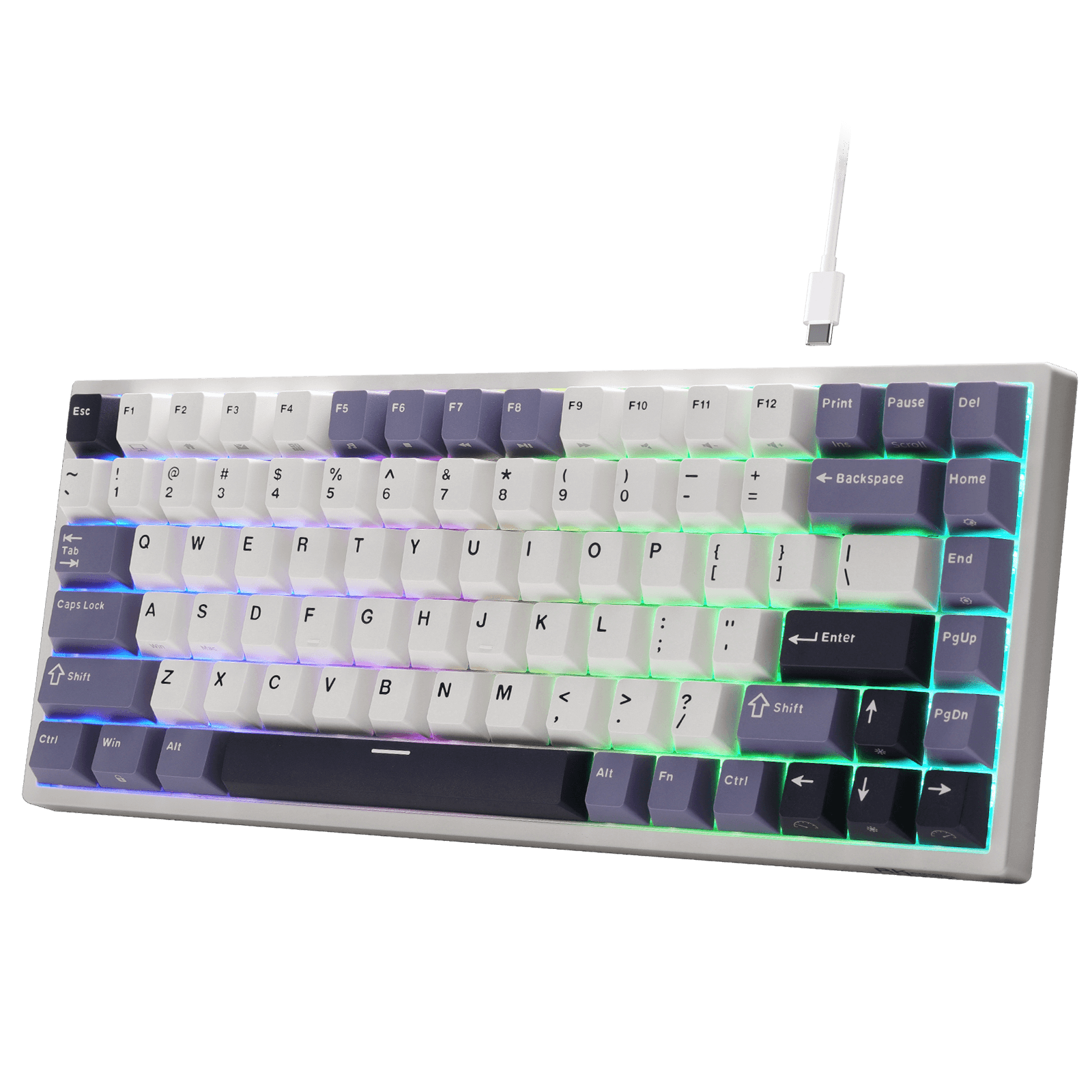 RK ROYAL KLUDGE C84 HE Rapid Trigger Gaming Keyboard, 84 Keys TKL Wired RGB Mechanical Keyboards, Hall Effect Magnetic Switch Keyboard w/Actuation Point Adjustable, 8K Hz Polling Rate, for FPS Gamer, Hot Swappable Magnetic Switch with Rapid Trigger Adjustable Actuation, 8K Polling Rate,  Pro Web Driver for  Mac &Win 