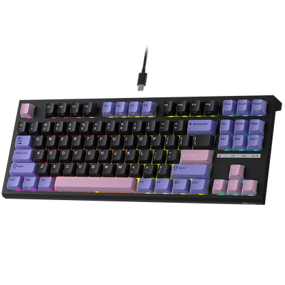 RK ROYAL KLUDGE C87 HE Rapid Trigger Gaming Keyboard, 87 Keys TKL Wired RGB Mechanical Keyboards, Hall Effect Magnetic Switch Keyboard w/Actuation Point Adjustable, 8K Hz Polling Rate, for FPS Gamer