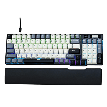 RK ROYAL KLUDGE C96 HE Mechanical Gaming Keyboard, Hall Effect Magnetic Switch, Hot Swappable 90% Wired RGB Keyboard w/Wrist Rest, Rapid Trigger Adjustable Actuation, 8K Polling Rate, Pro Web Driver