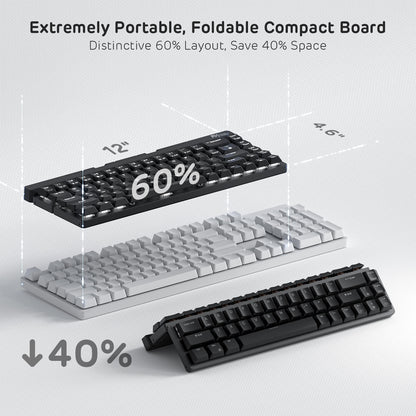 RK ROYAL KLUDGE F68 60% Foldable Low Profile Mechanical Keyboard