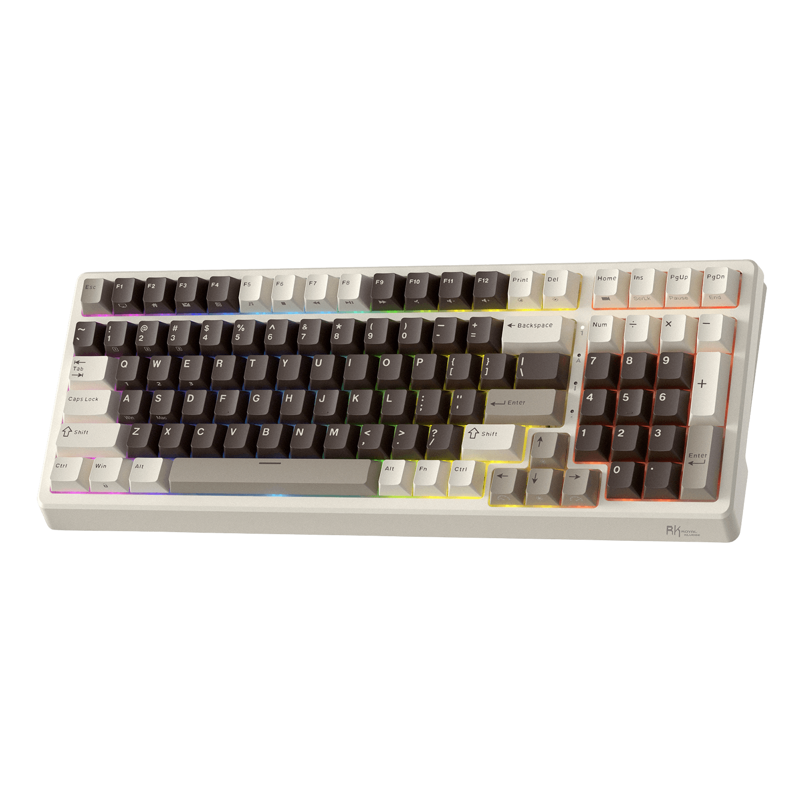 RK ROYAL KLUDGE F99 Wireless Mechanical Keyboard with Number Pad, Tri-Mode Hot Swappable 95%100 Keys Gaming Keyboard BT/2.4G/USB-C, Pro Software, 5000mAh Battery, Customed Switches