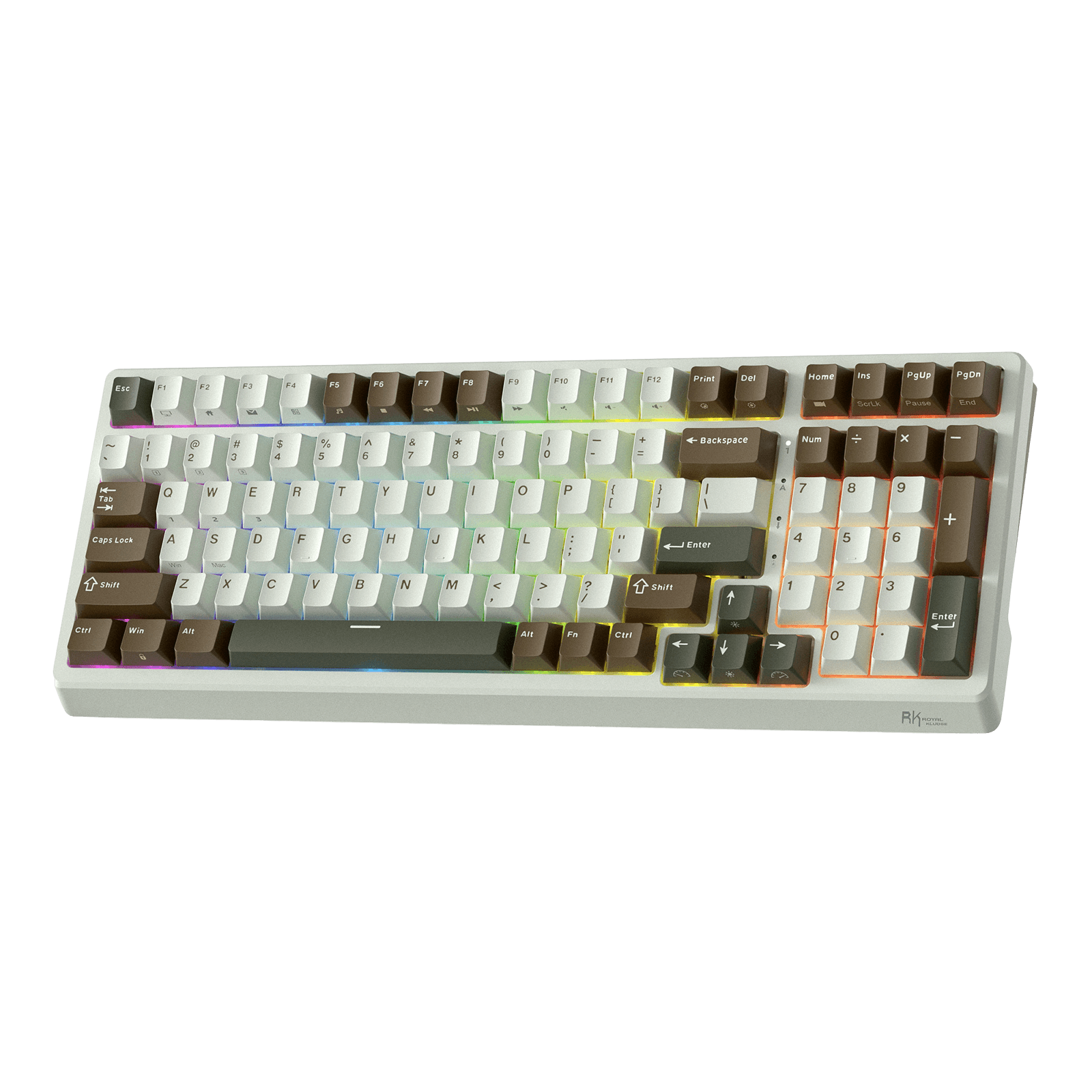 RK ROYAL KLUDGE F99 Wireless Mechanical Keyboard with Number Pad, Tri-Mode Hot Swappable 95%100 Keys Gaming Keyboard BT/2.4G/USB-C, Pro Software, 5000mAh Battery, Customed Switches