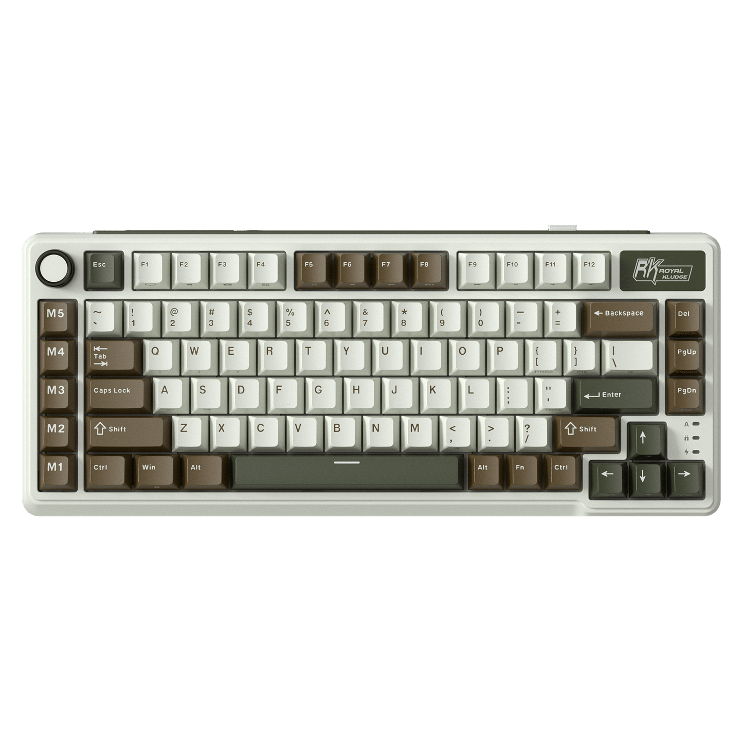 RK L75 75% 85 Keys Wireless Mechanical Keyboard with RGB, Gasket Structure, Custom Cream & Beige Switches, Tri-Mode Connectivity, and Mac Compatibility