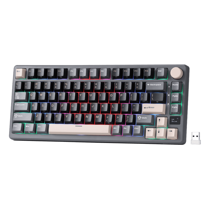 RK M75 mechanical keyboard RGB backlit design