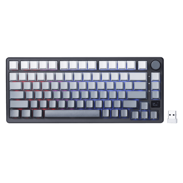 RK ROYAL KLUDGE M75 75% Gasket Mount Wireless Gaming Keyboard with Side ...