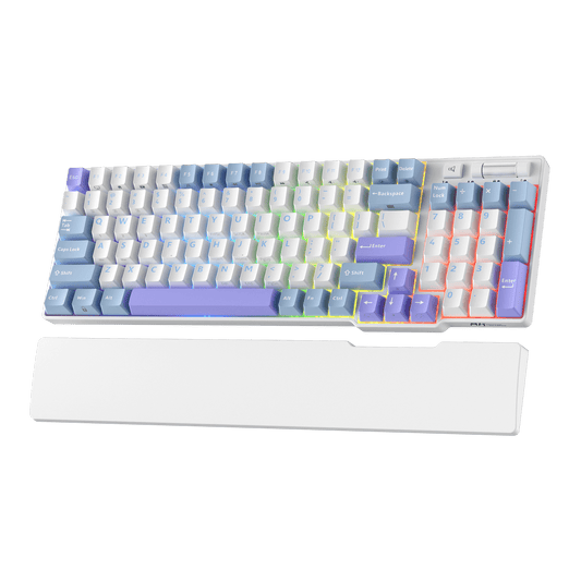 RK ROYAL KLUDGE RK96 RGB Limited Ed, 90% 96 Keys Wireless Triple Mode BT5.0/2.4G/USB-C Hot Swappable Mechanical Keyboard w/Wrist Rest, Software Support & Massive Battery