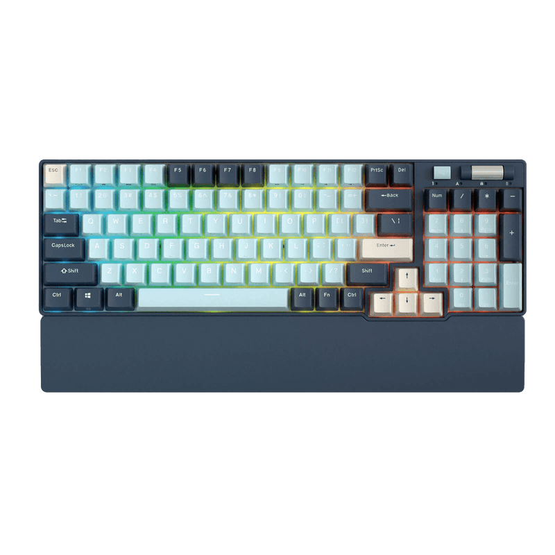 RK96 Wireless Hot-Swappable RGB Keyboard, Forest Blue