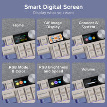 Load image into Gallery viewer, RK ROYAL KLUDGE S85 85-Key TKL Wireless Gaming Keyboard – Gasket-Mounted Design, Hot-Swappable Linear Cloud Switches, Cherry-Profile PBT Keycaps, 7200mAh Battery, OLED Display, Rotary Knob, Triple-Mode Connectivity (2.4GHz, Bluetooth, USB-C)
